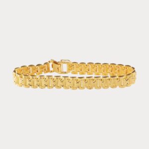 22K Gold Box Link Bracelet